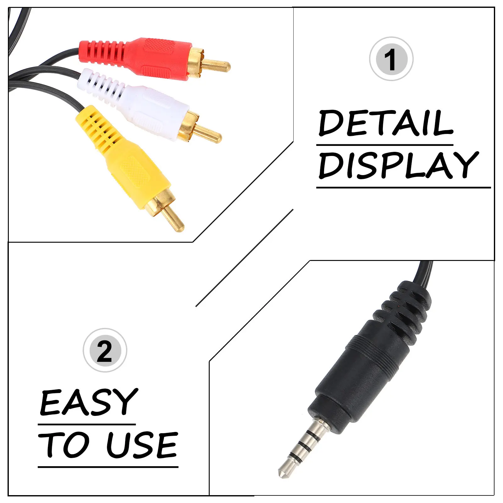 2Pcs Av Line 3.5Mm …