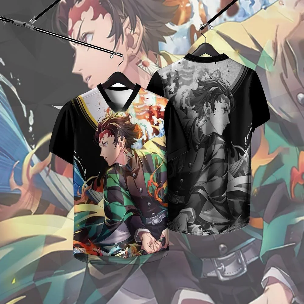 

Футболка оверсайз Bandai Anime Jersey Demon Slayer 2026 для детей и взрослых в стиле Y2K, подходит для повседневной носки и тренировок, модный бестселлер