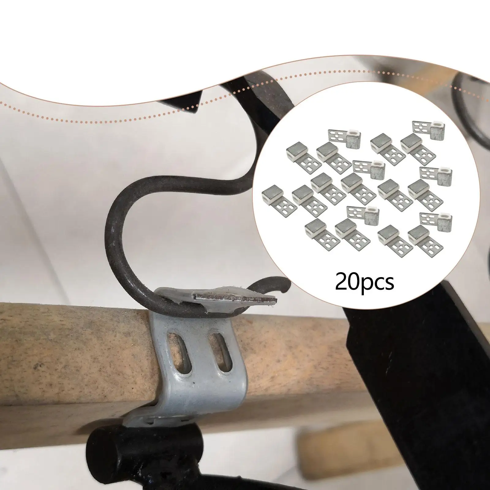 

Furniture Spring Clips Upholstery Repair Kit Silver Iron Sofa Materials Holder for Chair Bench Maintenance