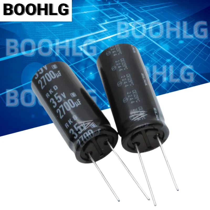 5PCS car specification capacitor 35V 2700UF 16X37 RKD copper pin replacement 35V 2200UF