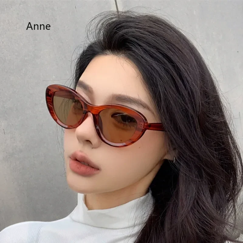 Fashion Fluorescent Green Oval Sunglasses Women Luxury Brand Vintage Small Frame Sun Glasses Ladies UV400 Protection Eyewear