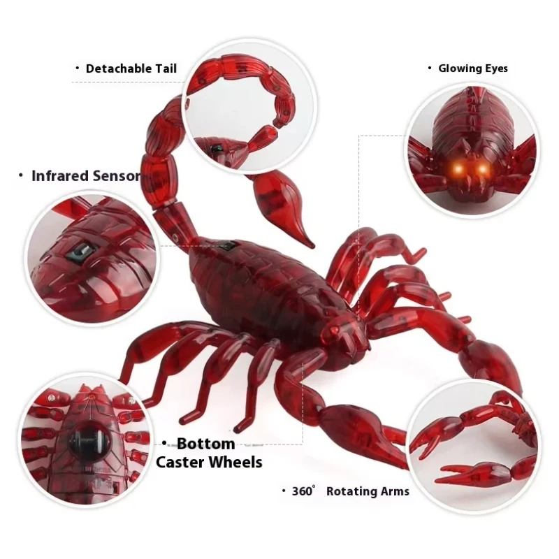 Realistic RC Snake Cockroach Spider Electric Remote Control Cobra Prank Toy Simulation Crawling Insect Gag Gift for Adults