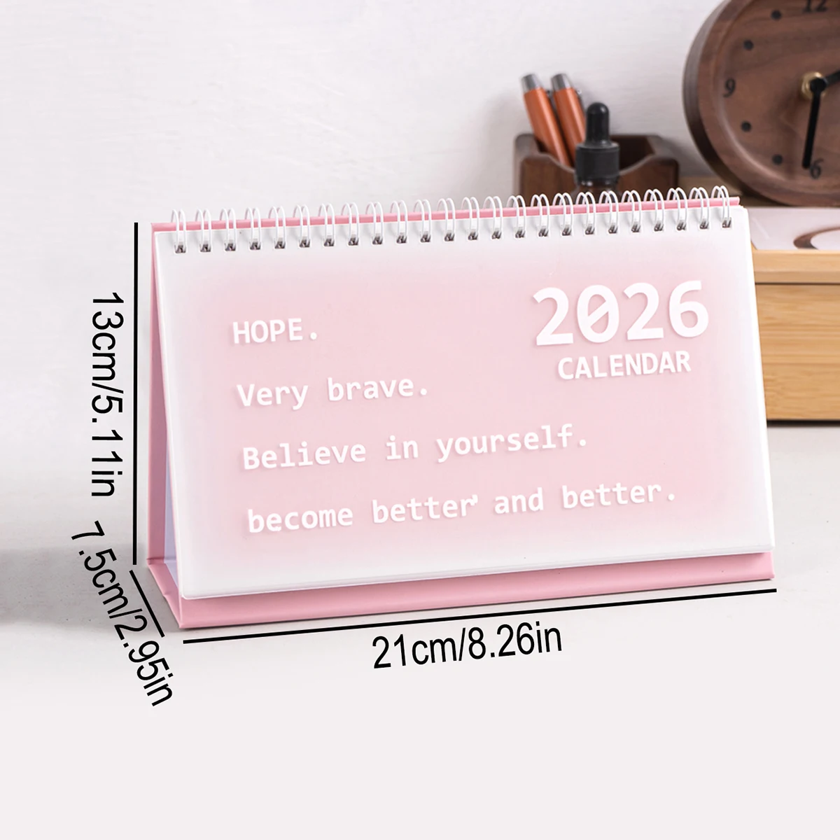 1 قطعة لون معكرون إبداعي 2026 تقويم سطح المكتب عيد الميلاد والعام الجديد العد التنازلي ، عناصر ديكور أنيقة للمكتب والمنزل