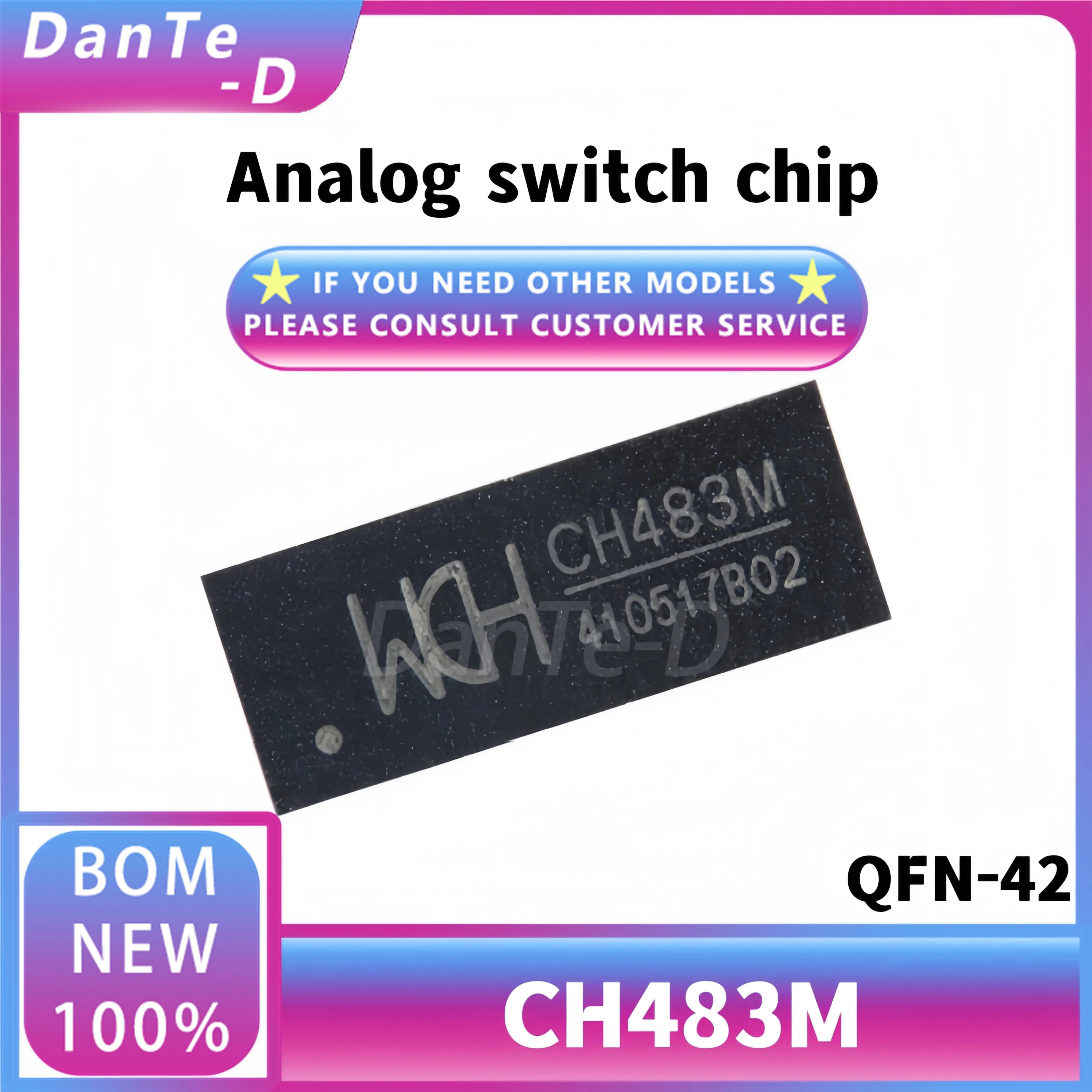 CH483M package QFN-42 3 differential channels two-choice ultra-high-speed analog switch IC new original authentic