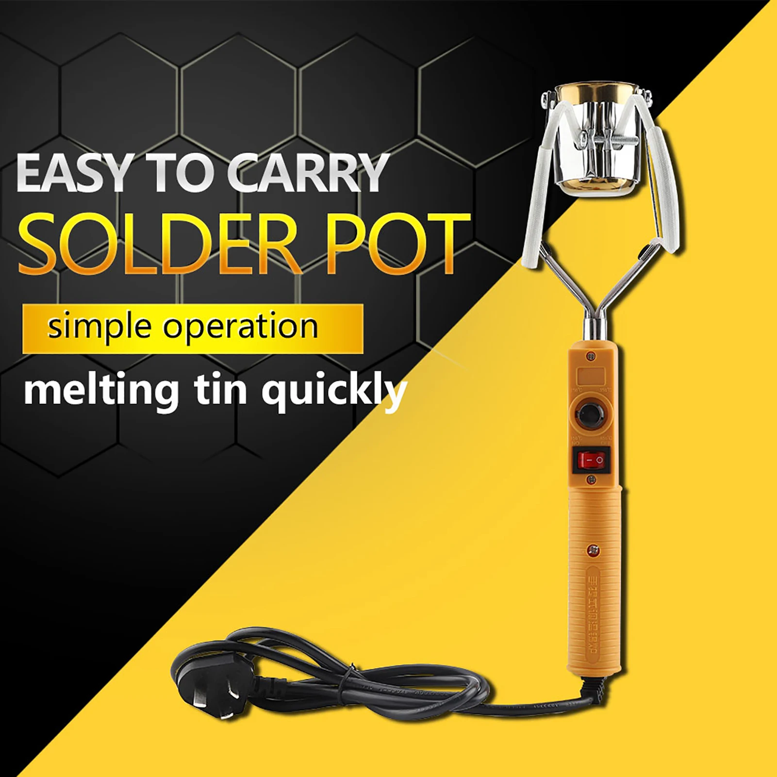 

180W/280W Electric Portable Solder Pot Melting Tin Furnace with Temperature Control Melting Solder Pot Solder Pot Tin Solder Pot