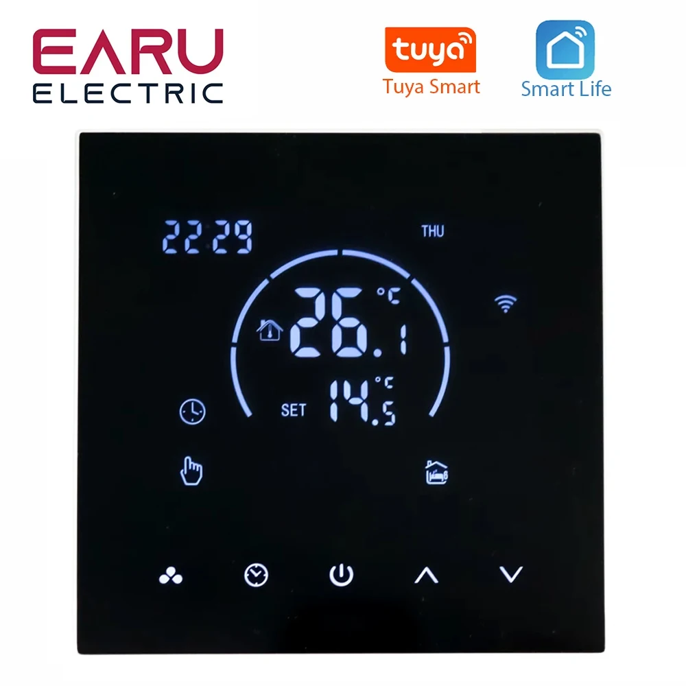 

TUYA WiFi Thermostat Temperature Controller Water Electric Floor Heating TRV AC100V-240V 3A 16A Digital LCD Display Wall Mounted