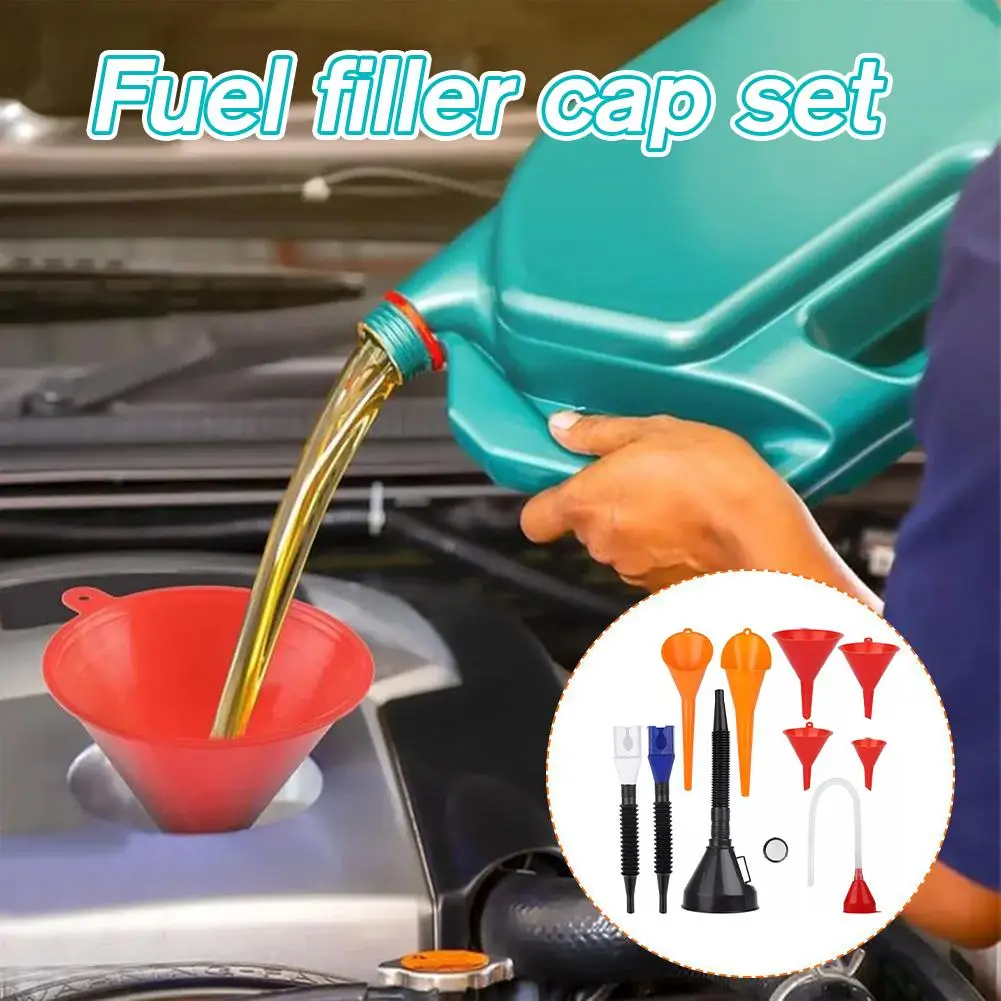 

Filling Automotive Funnels Set, Plastic Long Neck Oil Funnels, Snap Funnel,Right Angle Funnelswide Wide Mouth Fuel Funnels