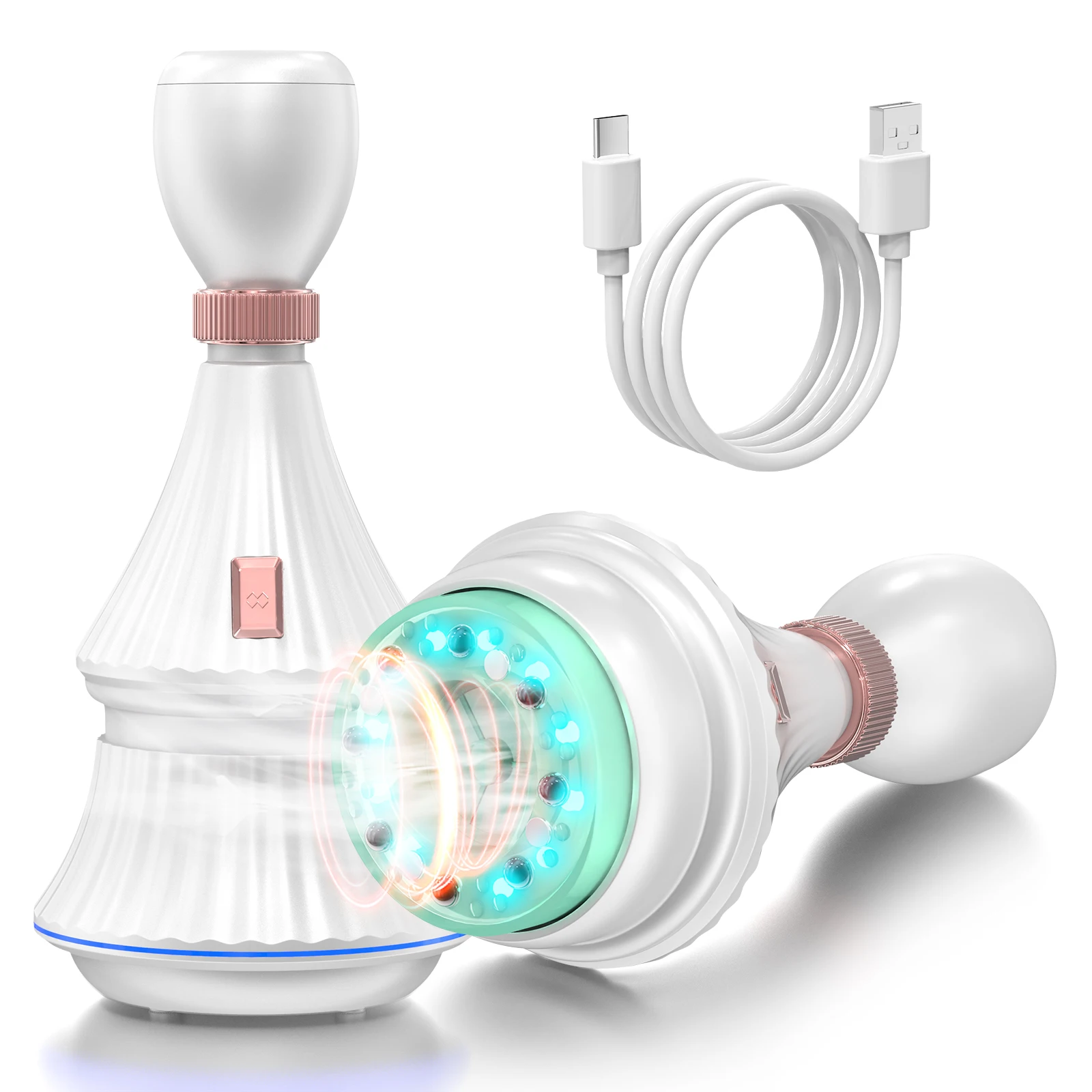 Electric Cupping Massager Vacuum Suction Cup GuaSha Anti Cellulite Beauty Health Scraping 12 Levels Suction Blue Light Therapy