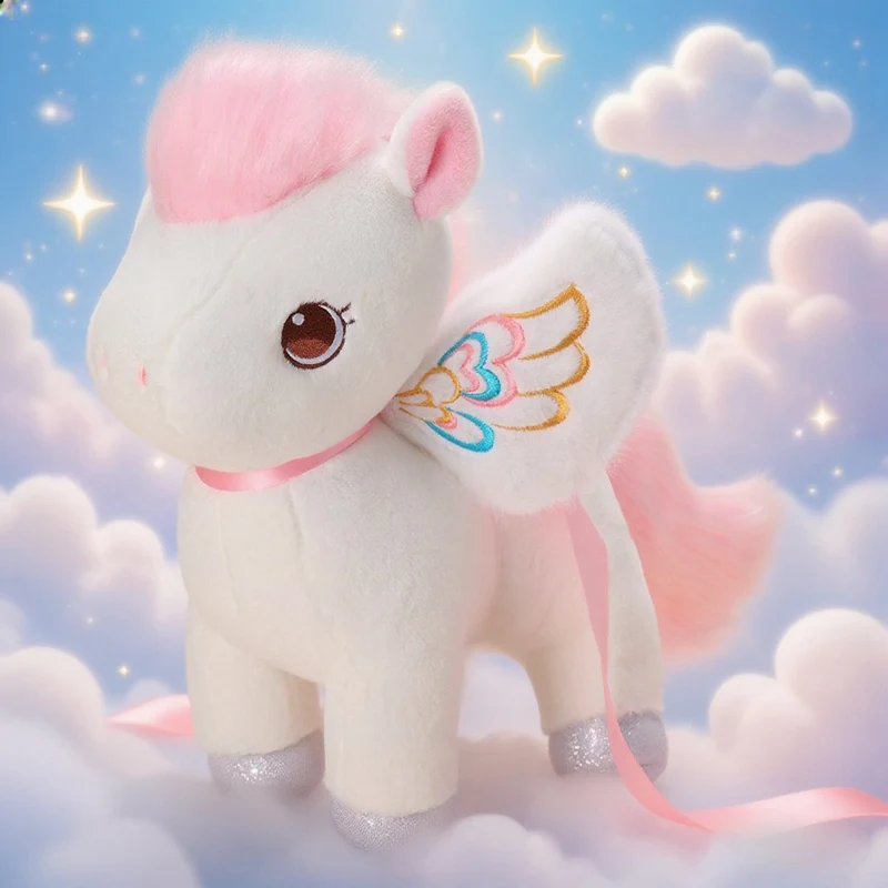 

Kawaii Unicorn Plush Toy Cute Plushies Doll Soft Stuffed Animals Rainbow Flying Horse Plush Toys for Girls Kids Gift Home Decor