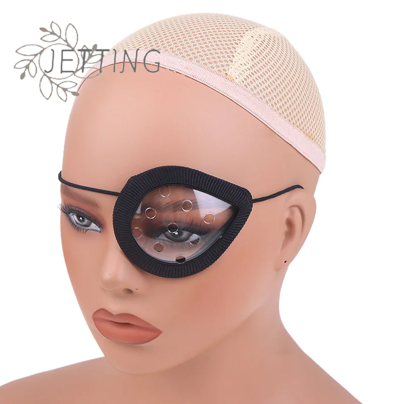 Maseczka na oczy z porowatego, przezroczystego materiału, potrzebna po operacji okulistycznej, do pielęgnacji oczu, zapobiegająca kolizjom, chroniąca oczy, z miękkimi brzegami.
