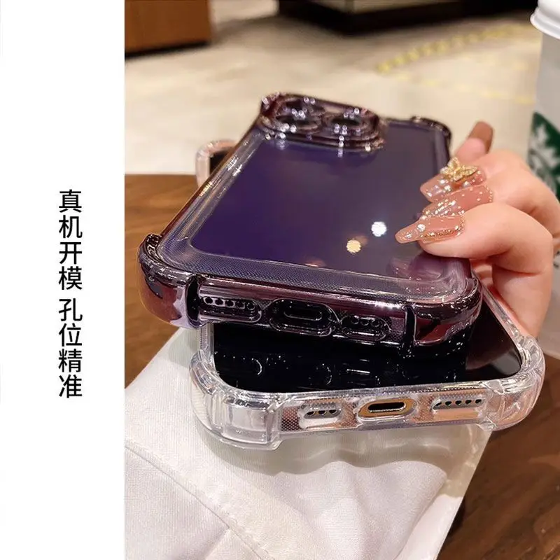 Für Samsung S26FE Hülle Luxuriöse Galvanisierte Transparente Silikonhülle Hautfreundliche TPU-Abdeckung Für Samsung S26 FE Stoßfeste Hülle – Detail 8