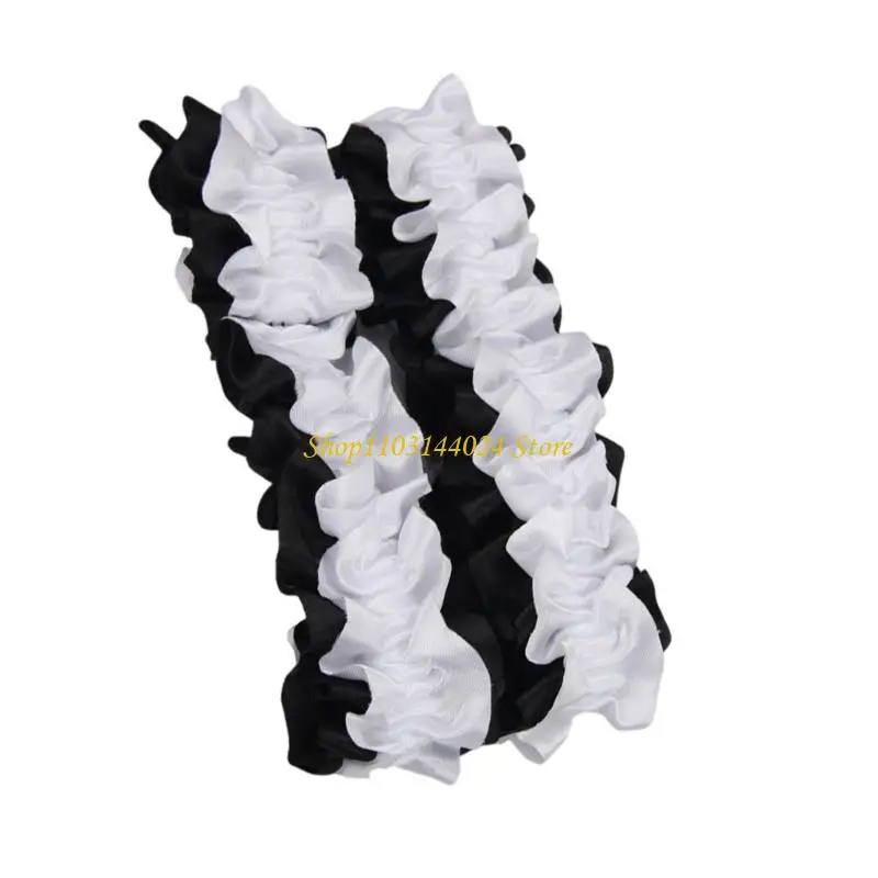 

N5KE 1Pair Ruffled Sleeve Holder Women Men Shirt Arm Garters Shirt Sleeve Arm Bands
