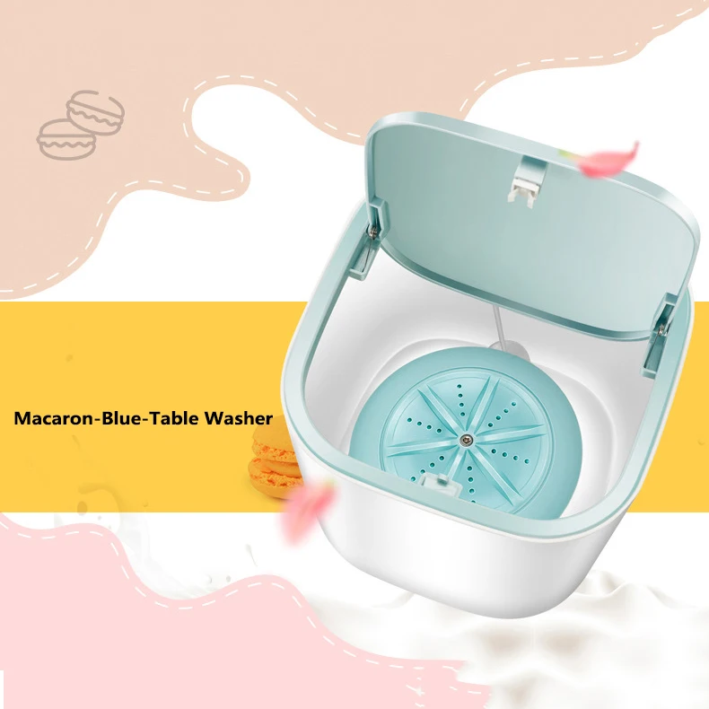 3.8L Electric Roller Mini Washing Machine Ultrasonic disinfect Turbo  Portable Quick Clean Washing Tool For Travel Dormitories