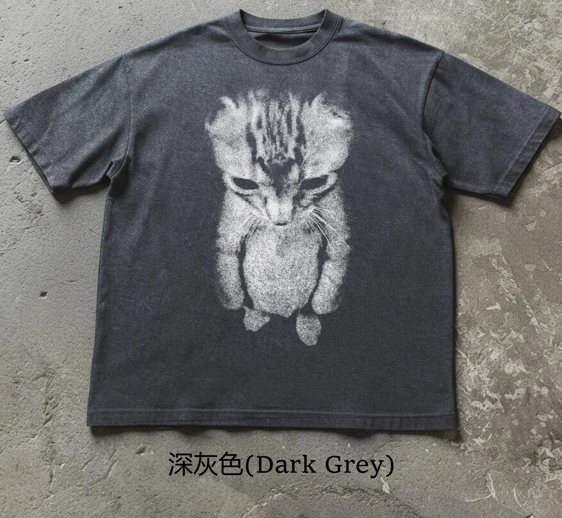 2026 New Sad Kitten Meme Set Standing Cat T-shirt Summer Men's and Women's Breathable T-shirt Top High-quality Streetwear Summer
