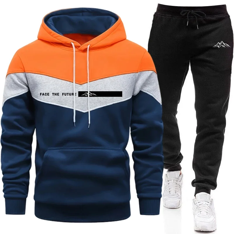 Fall Winter Daily Casual Sports Jogging Suit Male Outdoor Fashion Sweatshirt Outfit 2026 New in Men's Set Hoodies and Sweatpants view 4