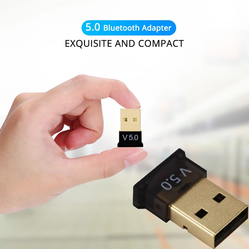 

Bluetooth USB 5.0 Adapter Transmitter Bluetooth Receiver Audio Wireless USB Adapter Expansion for Car Auto Computer PC Laptop