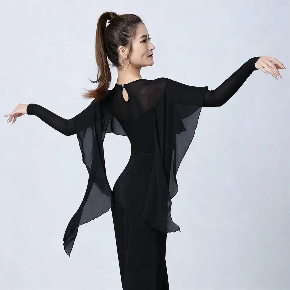 เสื้อแฟชั่นฟัลบาลาสำหรับเต้นลาติน ชุดราตรี เสื้อวอลซ์สมัยใหม่ ชุดแสดง เสื้อผ้าเต้นรำ อุปกรณ์เต้นรำ เสื้อเต้นรำแซมบ้า