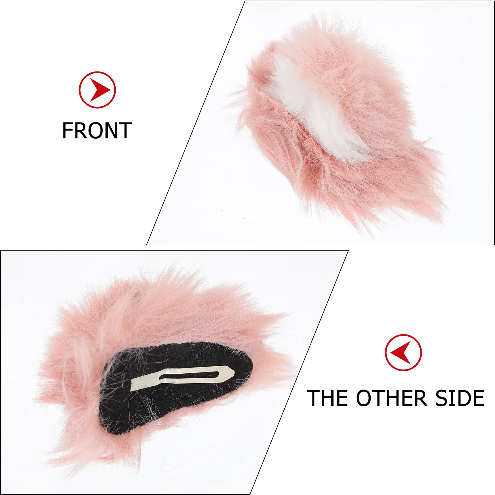 

2 Pairs Cat Ear Hair Clip Little Accessories Cosplay Supplies Flat Clips for Dress Iron Decoration Man