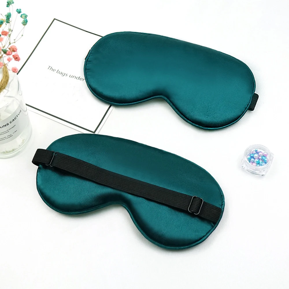 Eye Cover Imitated Silk Sleep Eye Mask Sleeping Padded Shade Patch Eyemask Blindfolds Portable Travel Eyepatch Travel Relax Rest