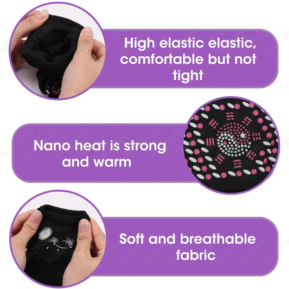 2Pairs Self-Heating Socks Man Woman Warm Insoles for Winter Shoes Insert Foot Warmer Socks Magnetic Therapy Massage Thermal Sock