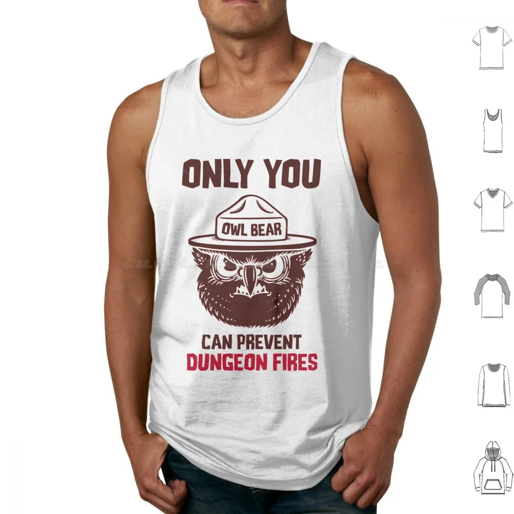 Only You Can Prevent Fires Tank Tops Vest Sleeveless Owlbear And Dnd Monster Bear D D Cute Owl Bear Owlbear Dnd Pathfinder