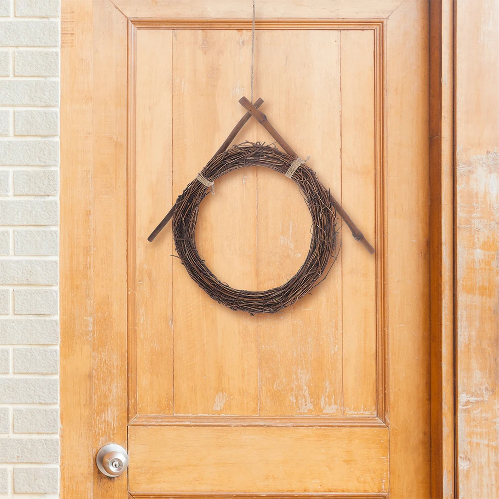 

2pcs Frame Ring Decoration Indoor Crafts Frames Wood Iron Wedding Christmas Kindergarten Decorative Pendant Window Display