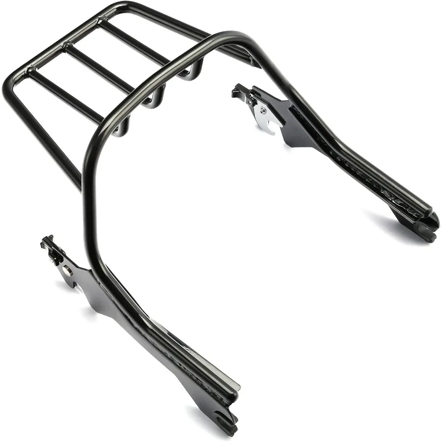 

Motorcycle Black Quick Release TwoUp Luggage Rack for Harley 2018Later FLFB FLFBS FXBR and FXBRS Models with Durable Lightweigh