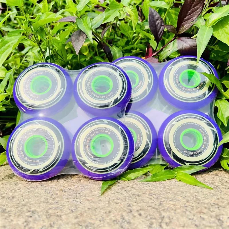 4/8 All-meat 83A Professional FSK Wheel with Cool Purple Color 68mm 72mm 76mm 80mm Slalom Inline Skates Wheel Tires 68 72 76 80