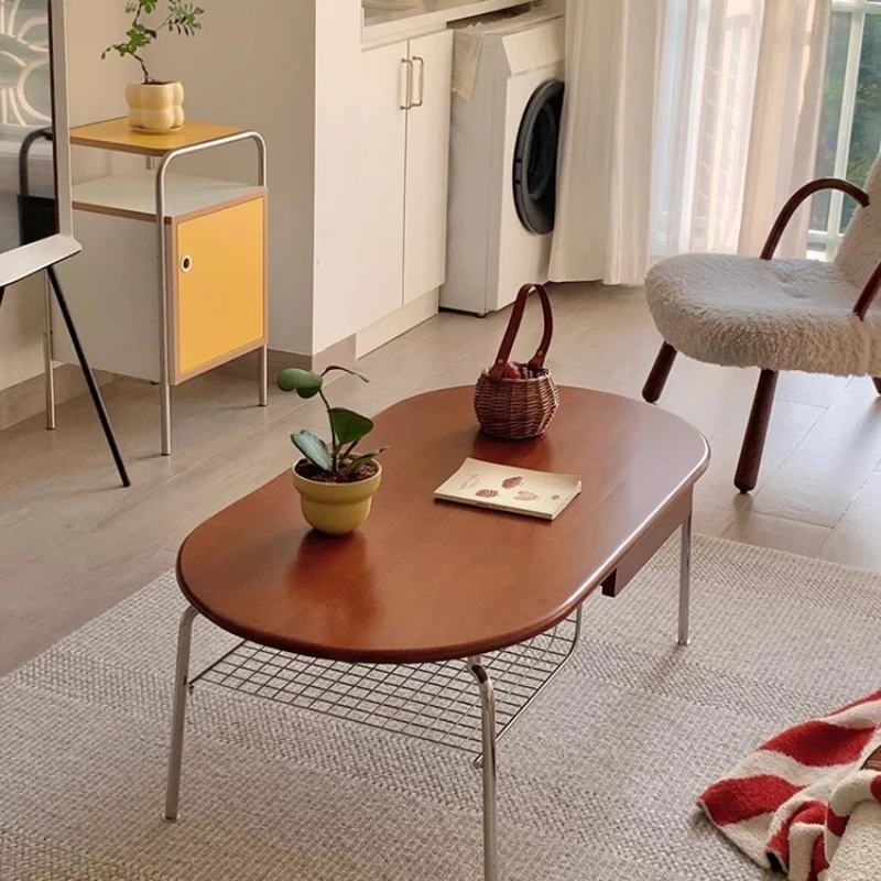 Extendable Irregular Coffee Table Matte Sleek Nordic Japanese Coffee Table Vintage, Modern Stolik Kawowy Living Room Furniture