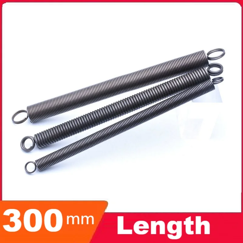 spring steel Closed loop-double loop Stretch spring Circle washerWire Dia0.3-6mm,Length300mm Double coil L-shaped tension spring
