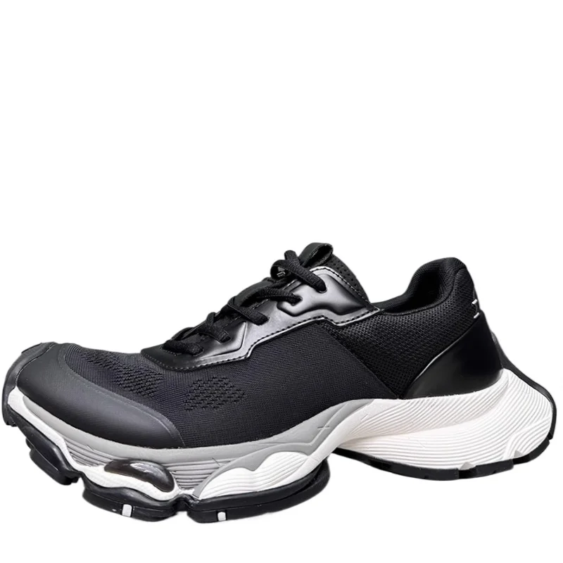 

Европейская/американская обувь для отдыха Daddy для мужчин, модная спортивная обувь из дышащей ткани на толстой платформе, увеличивающая рост