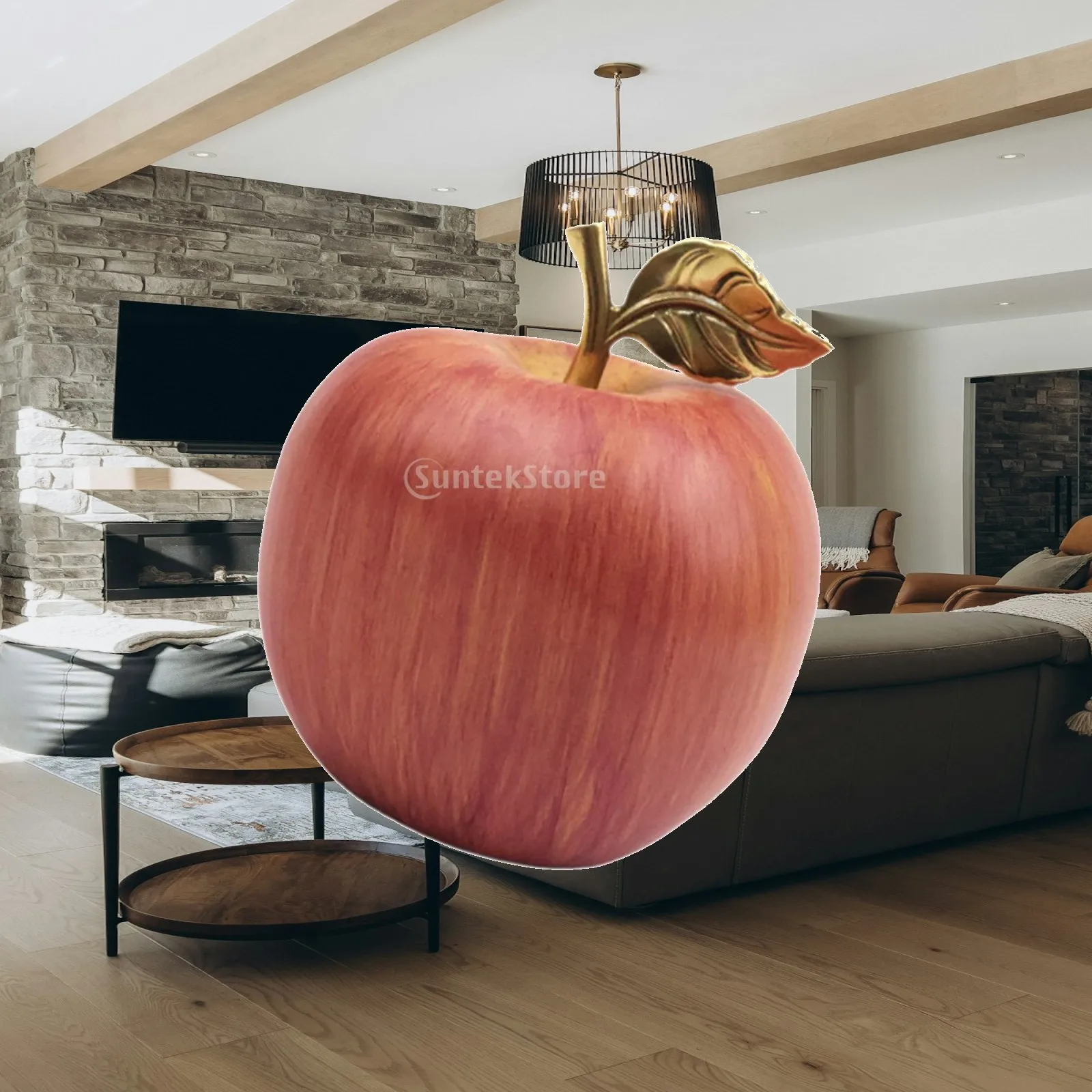 Apple Statue Decorative Figurine Simple Collection Desktop Ornament Fruit