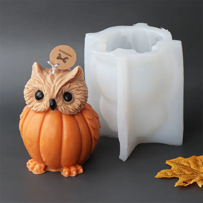 

Halloween Animal Pumpkin Silicone Mold Gypsum form DIY Handmade Plaster Candle Ornaments Handicrafts Mold Hand Gift Making Tool