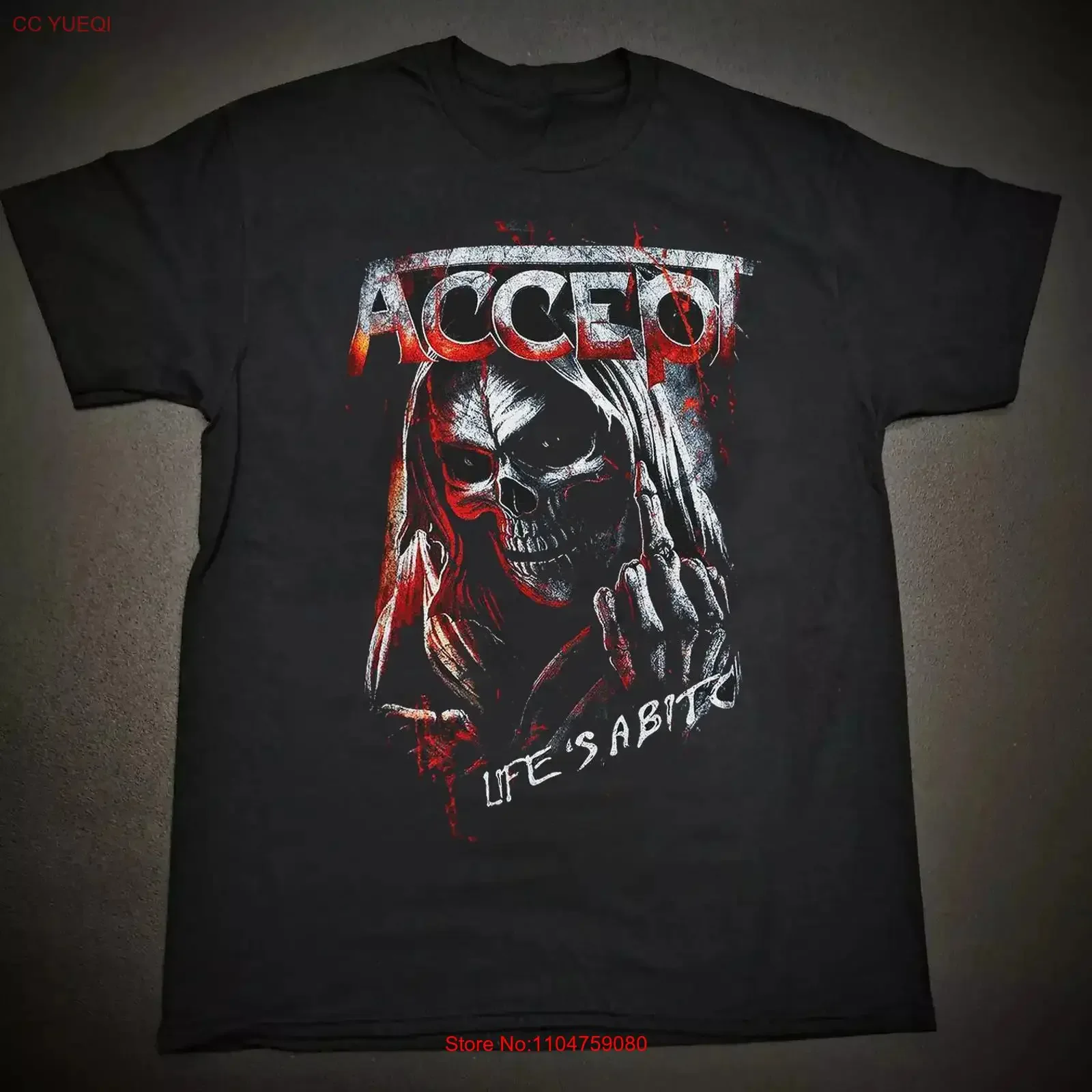Vintage Accept Band For Fans Cotton Black S 234XL T Shirt vintage Washed Soft Unisex Comfortable Casual streetwear Stylish