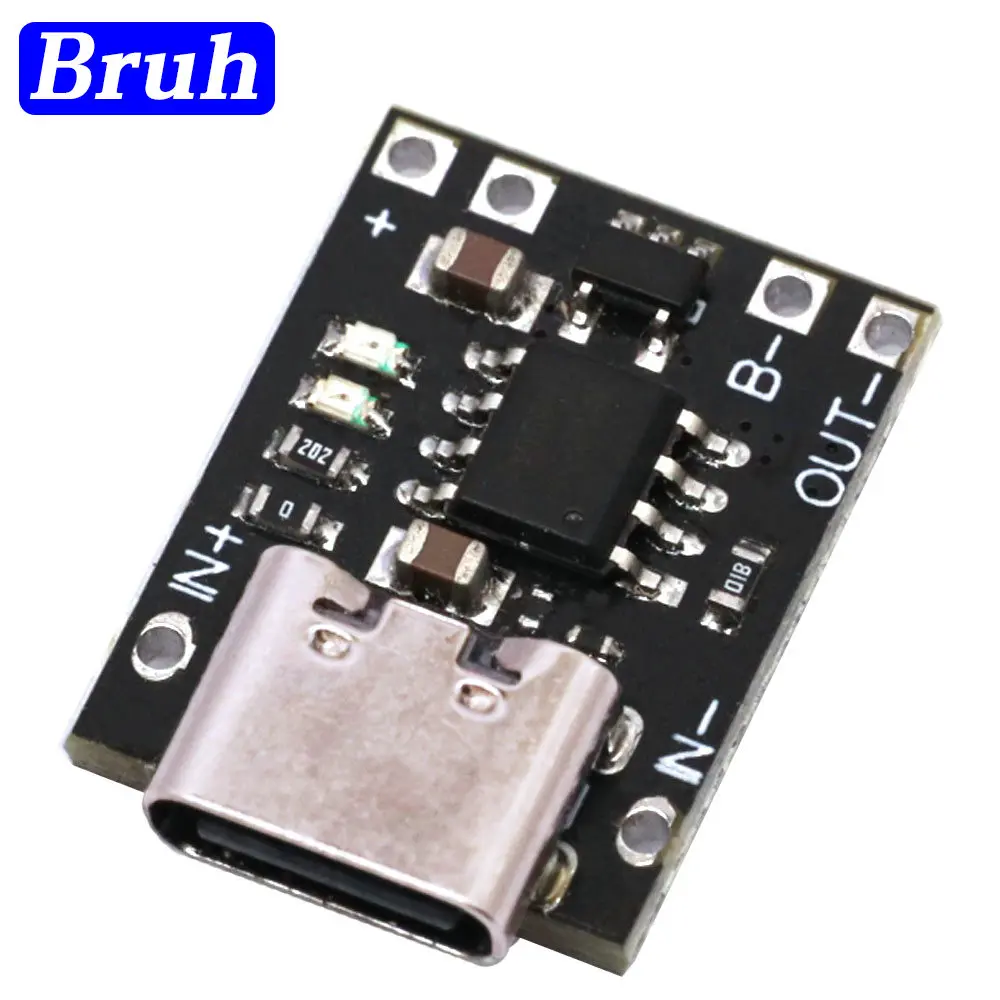 Ultra-mała bateria litowa Panel ładowania trójskładnikowa bateria litowa 1A 3.7 v4.2 V moduł ładowarki typu C z płyta ochronna — zdjęcie 4