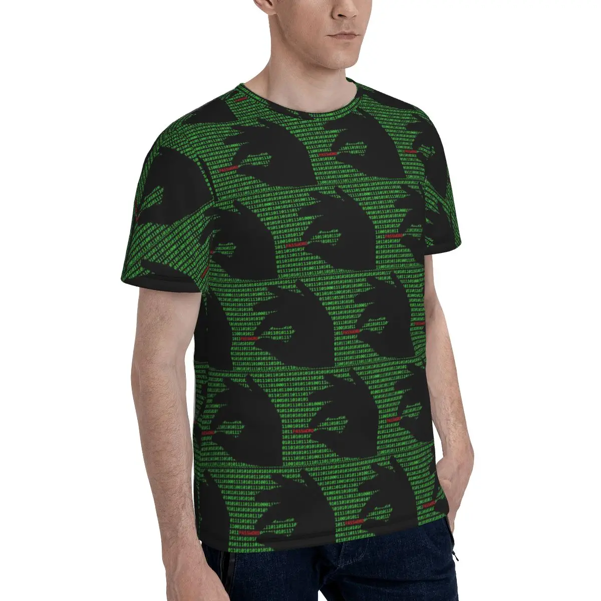 Hacker Code Binary Code Geek Science Computer T-Shirt for Men Cotton T Shirts Men's Short Sleeve O-Neck Summer Clothes Tops