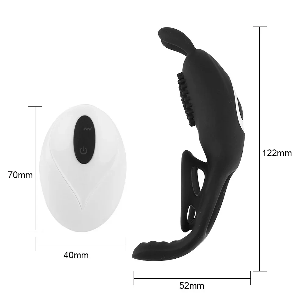 تهتز ديك خاتم الديك البظر محفز القضيب تأخير القذف هزاز 9 سرعة لاسلكي للتحكم عن بعد للأزواج Sextoy