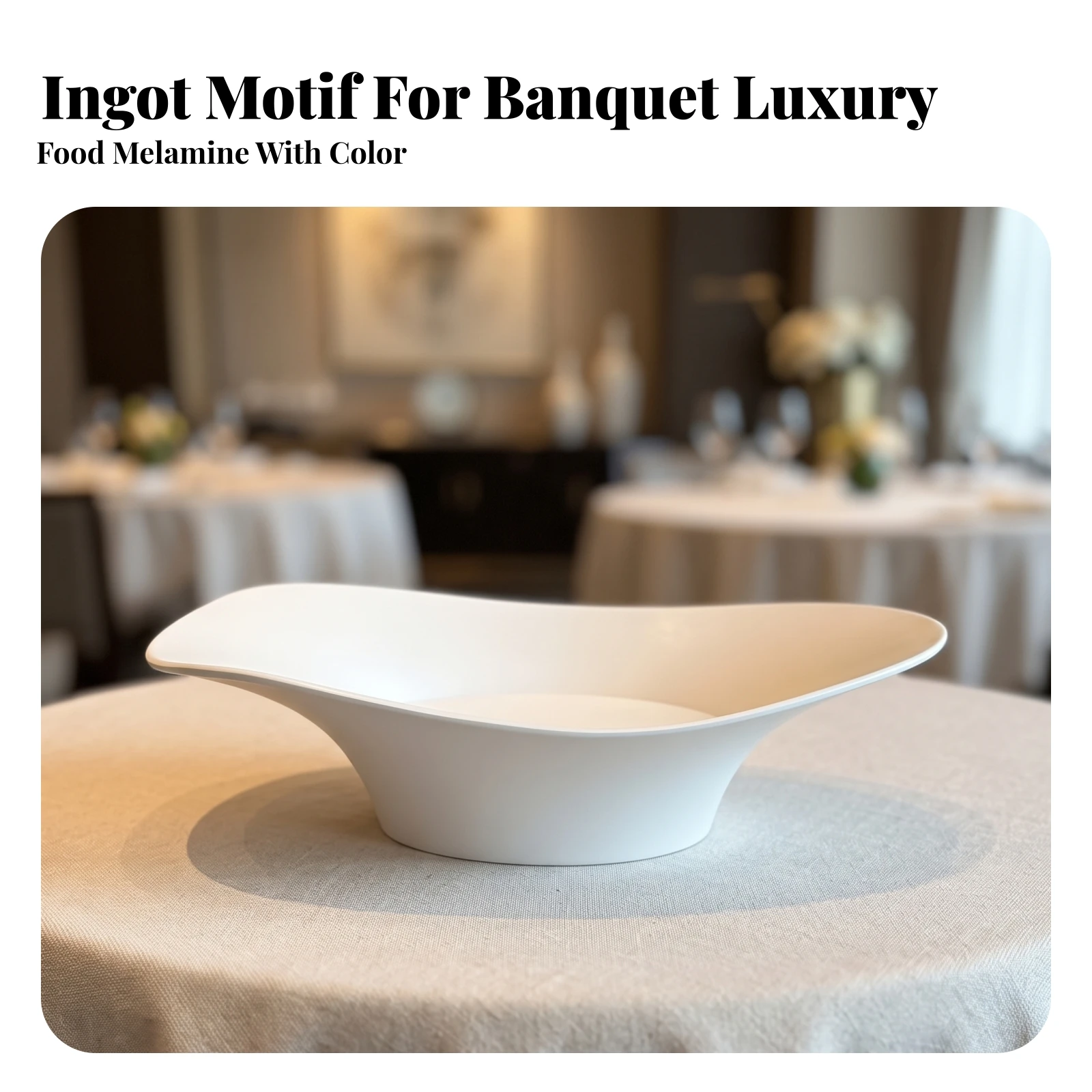 Sashimi Plate Melamine Serving Plate with Pedestal Base Sashimi Platter Robust Tableware Premium for Restaurants, Buffets