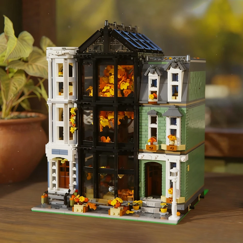 

New MOC Hot Selling City Building Autumn Botanical Garden Modular DIY Model Assembly Building Blocks Toys Children Boys Gift Set