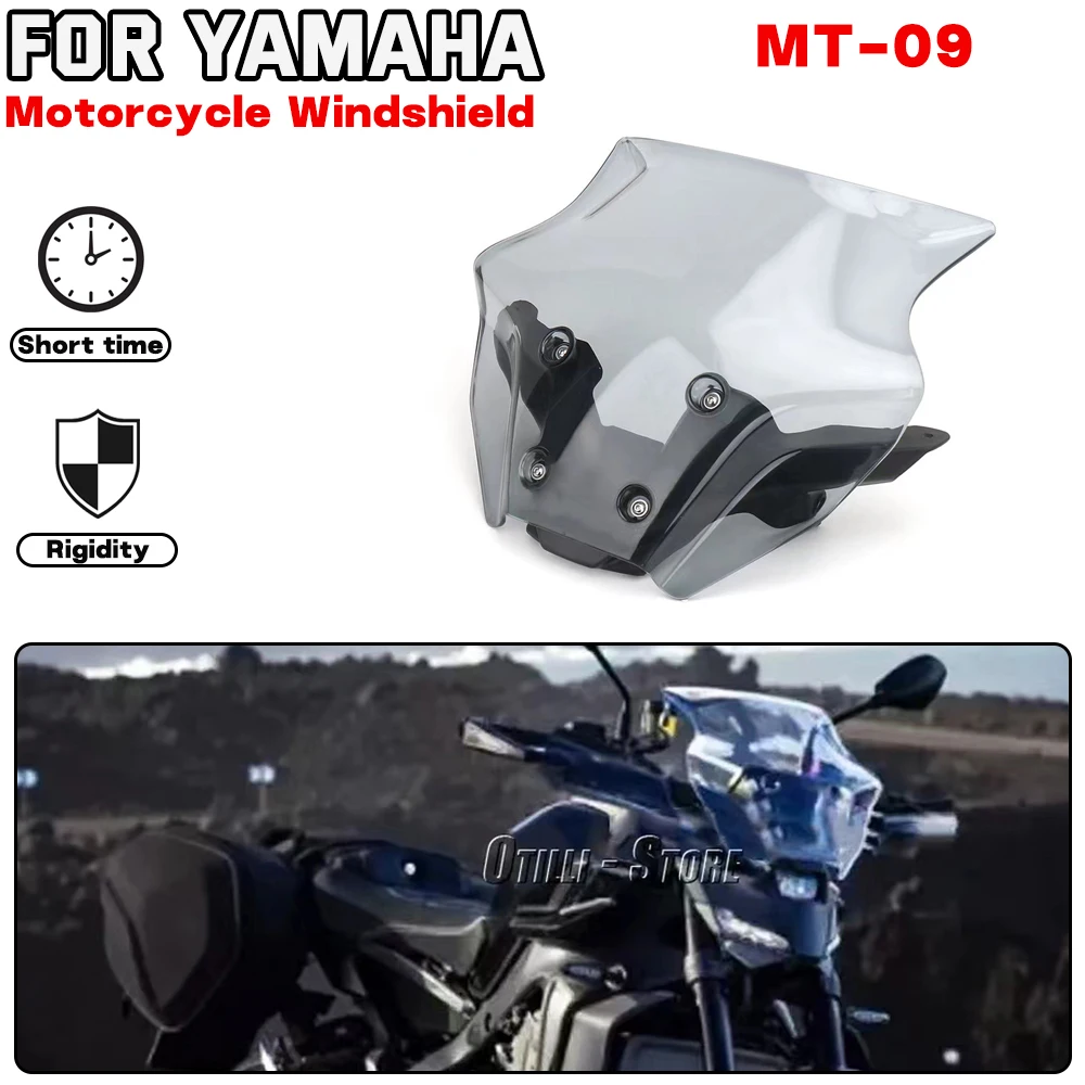 

For YAMAHA MT 09 MT-09 SP 2024 Motorcycle accessories Windscreen Wind Deflector Windshield Bracket Kit Large Size