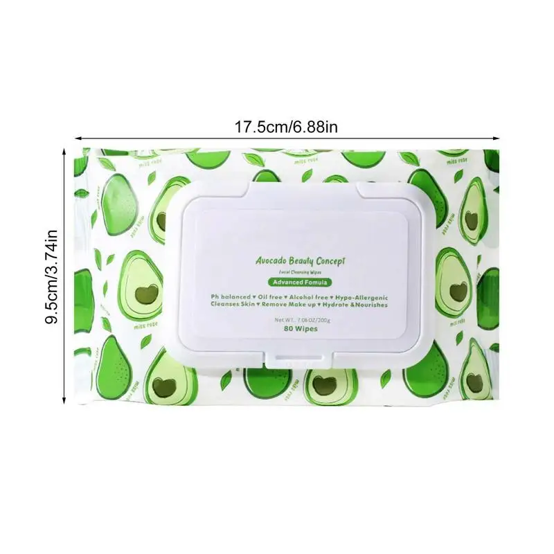 Makeup Cleansing Towelettes Fiber Avocado Makeup Remover Wipes Gently Removes Makeup And Cleanses Skin Towelettes For Waterproof