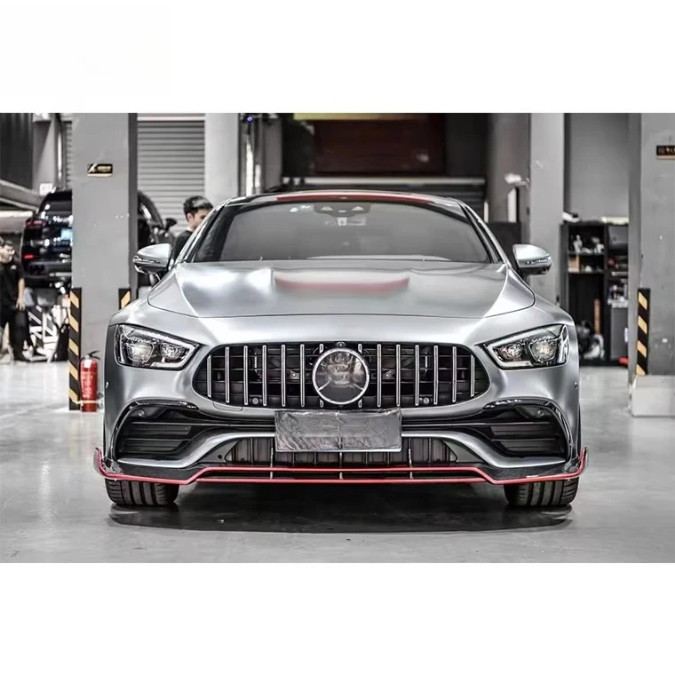 C Style Carbon Fiber Aerodynamic Kit for Mercedes AMG GT50 GT53 Front Lip Side Skirts Rear Lip Rear Spoiler