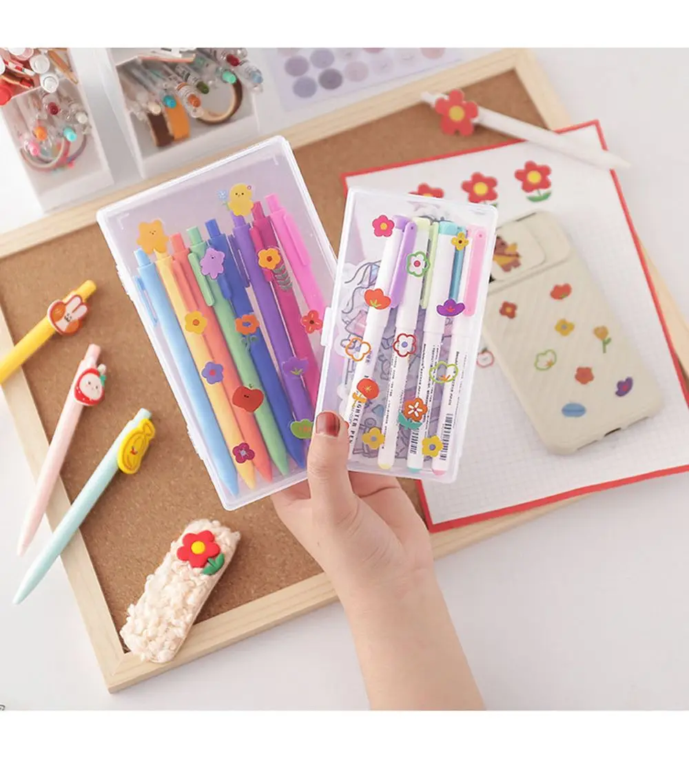 1pcs/lot Transparent Desktop Organizer Pencil Box Photocards Storage Box Classification Box School Office Stationery