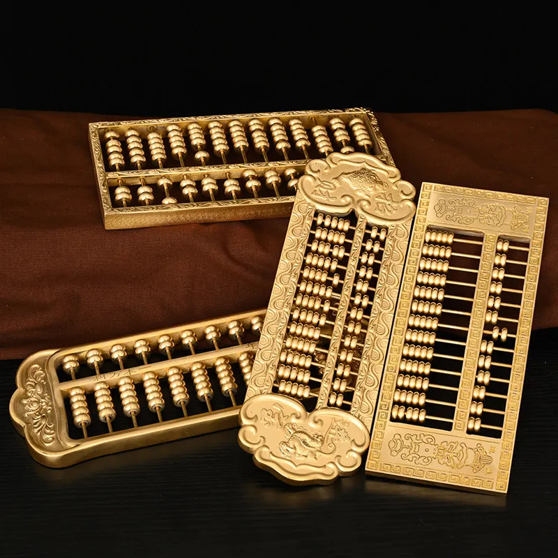 Pure Copper Abacus Ornaments Nine Axis Thirteen Axis Fifteen Axis Copper Abacus Pendant Feng Shui Home Fortune Decoration