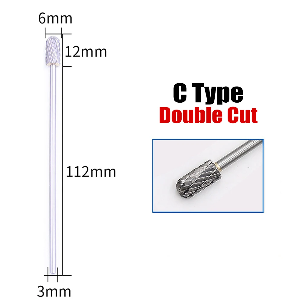 Tungsten Steel Rotary Burrs Rotary Files Tungsten Steel Burr Tungsten Carbide Engraving Double Cut High Production Efficiency