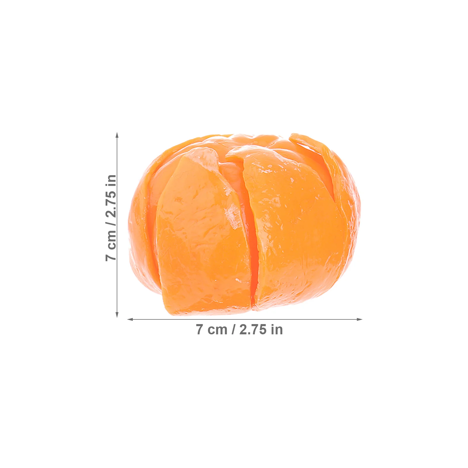 2Pcs Orange Shape Simulation Squeeze Stress Reliever Decompression Plaything for Anxiety Relief and Mental Relaxation