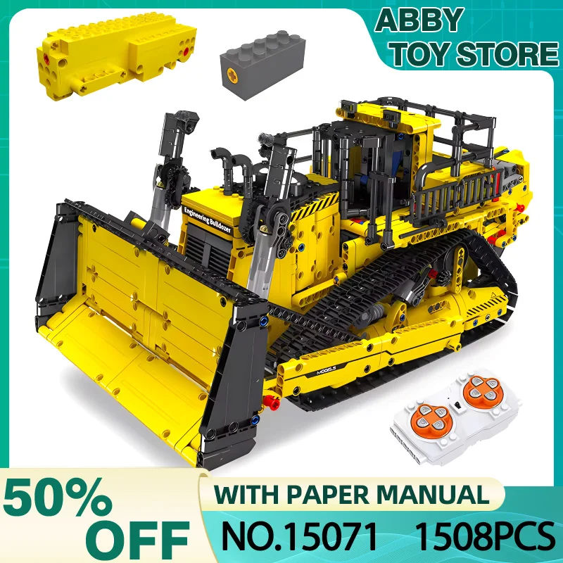 

MOULD KING 15071 MOC Technical Truck RC Bulldozer Model Engineering Building Blocks Bricks Puzzle Toy Christmas Gifts For Kids