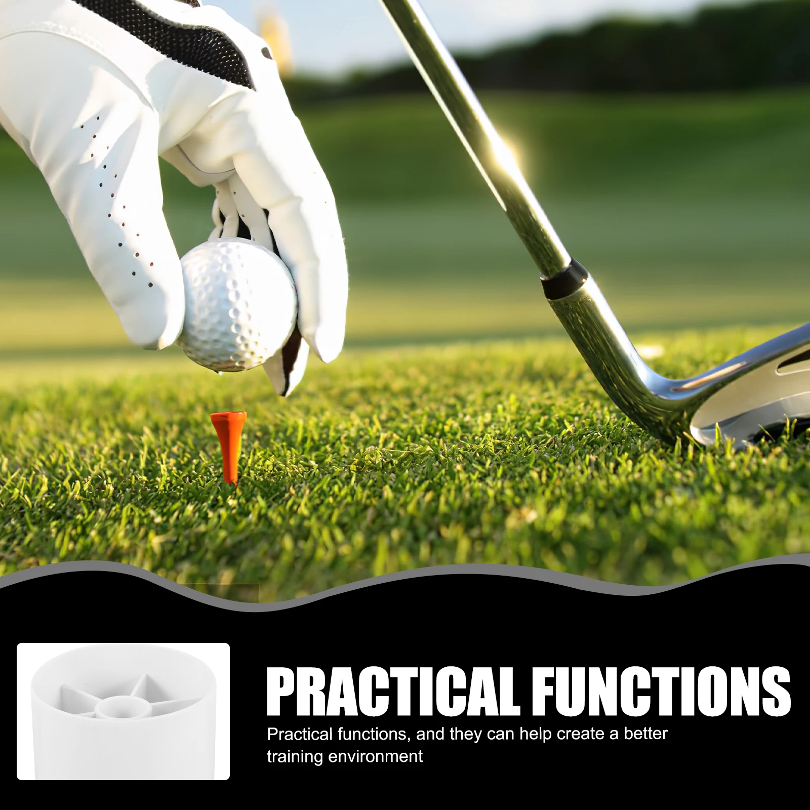 

Golf Putting Cup Plastic Golfing Equipment For Training Green Hole Replacement Durable Long Lasting Putting Hole Cup For