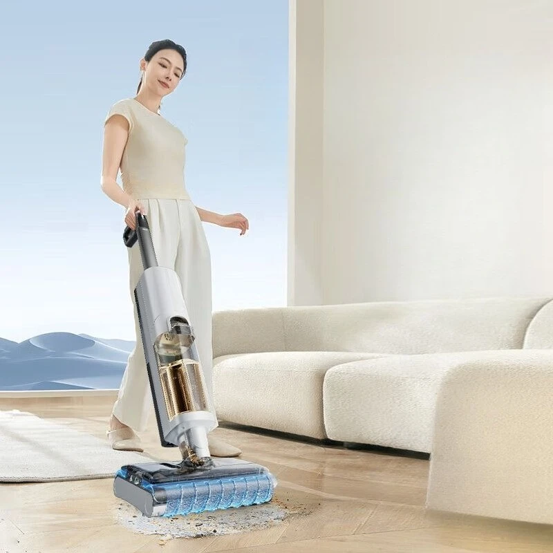 Double power washing machine, large suction suction and drag washing integrated automatic cleaning vacuum cleaner
