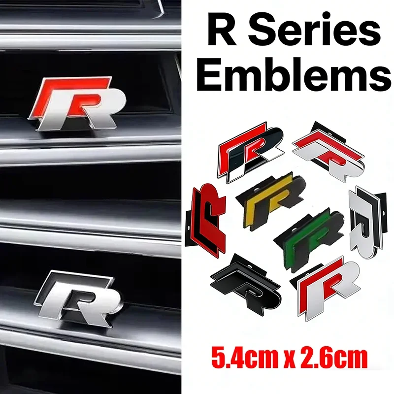 3D Metal Car Front Grill Emblem Fender Trunk Sticker for Volkswagen Rline Jetta Tiguan POLO Passat Santana Sagitar Bora Beetle